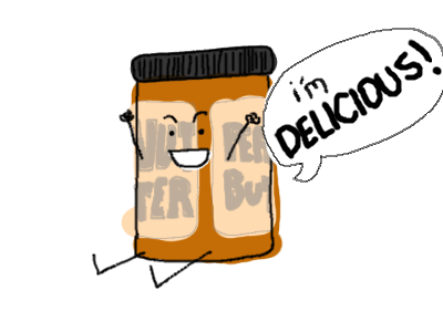delicious peanut butter gimp illustration