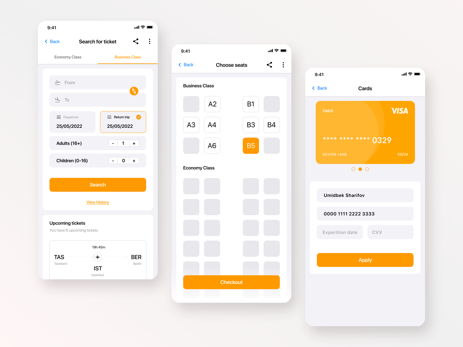 Booking Aviatickets Application by Umidbek Sharifov by Umidbek Sharifov ...