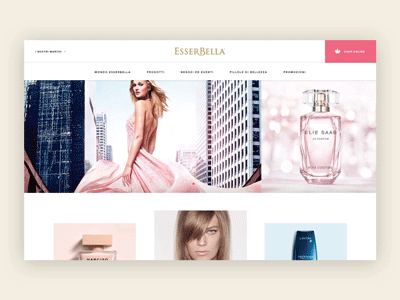 ESSERBELLA - Corporate website animation concept design esselunga esserbella logo typography ui ux