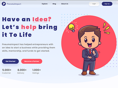 Landing Page hero landing page ui