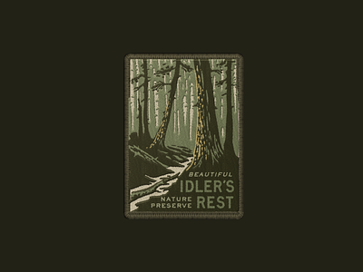 Idler's Rest Patch illustration patch patch design travel vintage