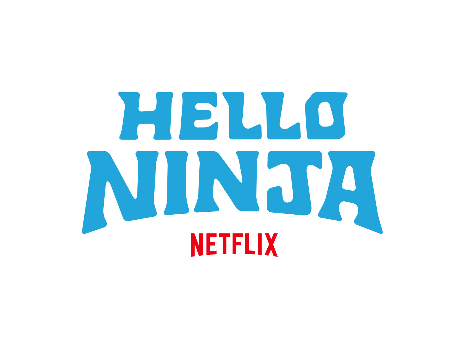 Hello Ninja Process custom lettering lettering logo logotype netflix show logo