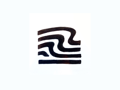 Oceanography identity logo mark oceanography wave