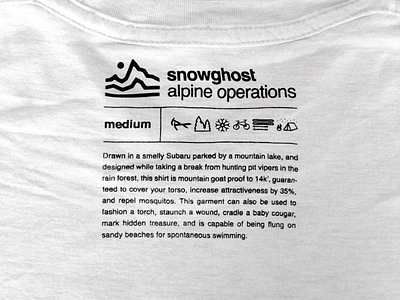 Snowghost Tee Tag