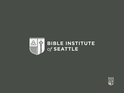 BIOS bible brand college identity institute logo mark seattle