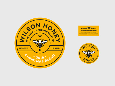 Wilson Honey honey jar label logo sticker