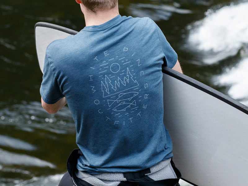 White Pine Fish Tee fishing fly outdoor outfitters pine white fish shirt tee
