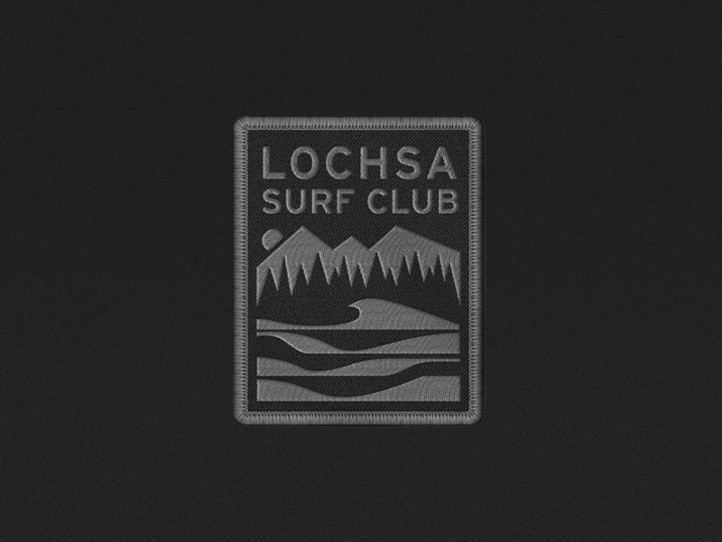 Lochsa Surf Club club design embroidery lochsa logo mountain patch river surf surfing trees wave