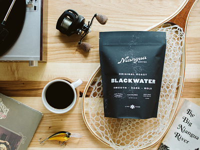 Niangua Coffee — Blackwater branding coffee fishing identity logo outdoors packaging packaging design