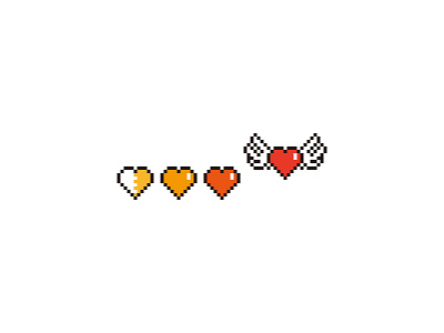 Heart charge echo wu icon pixel wings