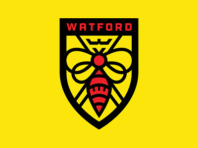 Watford FC Redesign badge badge logo badgedesign epl football hornet premier league redesign soccer watford watforddesign