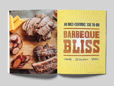 Barbecue Bliss magazine layout magazine logo okc oklahoma oklahoma city spread woodtype