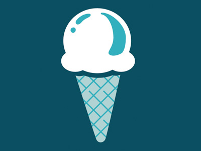 Ice Cream Cone blue cone food ice cream illustration
