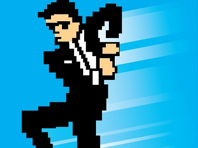 8-bit Ska Man 8bit band dancer nes nintendo poster ska skänker