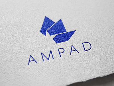 Ampad Logo Redesign angles blue brand design logo logo design branding logo mark logodesign mockup
