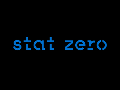 Stat Zero branding branding and identity branding design custom type logo logo design branding logodesign logotype minimal stencil type