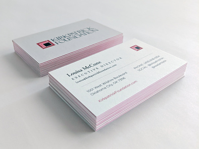 Kirkpatrick Foundation Business Cards branding business card business card design minimal minimalist stationery