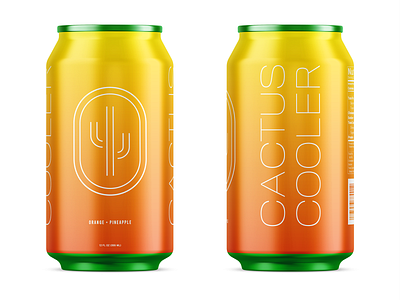 Cactus Cooler Redesign cactus can design cooler gradient gradient design logo minimal minimalist packaging