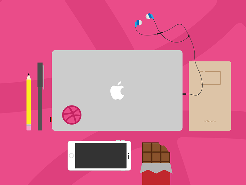 Hiya ๐๐ผ illustration workspace hello dribbble debut