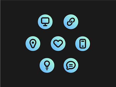 Icon Set flat line design icon icon set icons portfolio