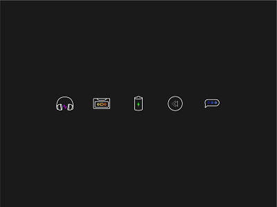 Album Covers icons illustration spotify