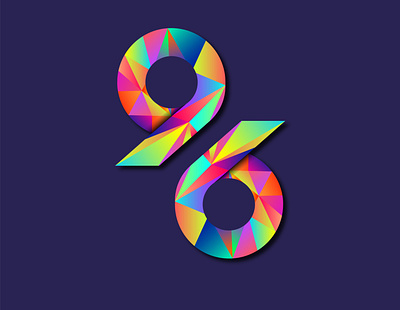 Fantastic 96 branding creative creative logo design digit numeral logo icon elegant logo graphic design illustration logo ui vector