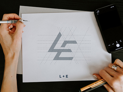 "L + E" Letter design. branding clothing brand company creative logo design elegant logo fashion logo graphic design hand drawn logo le logo letter logo logo vector wordmark logo