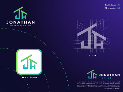 Jonathan Homes branding brandmark construction logo creative logo designinspiration elegant logo flatdesign graphic design icon logo logodesigner logoinspiration logotype minimal propertylogo realestate