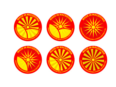 Made in Macedonia Stickers design branding design graphic design icon illustration logo logodesign logotype macedonia sticker typography ui ux vector