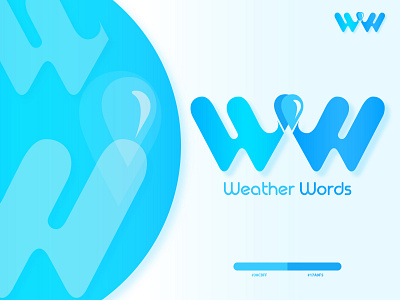 Weather Words logo design branding design graphic design icon illustration logo logodesign logos logotype typography ui ux vector webdesign website