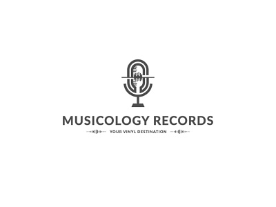 Music Records Logo Design branding design flat minimalist logo graphic design illustration logo music records logo design typography vector