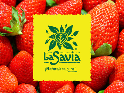 La Savia Organic Fruits and Vegetables identity illustration leaf logotype natural nature nature logo organic