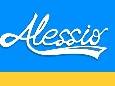 Alessio typography logo motion graphics