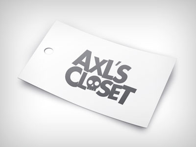 Axl's Closet Logo futura identity kids label logo mark