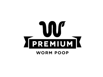 Premium Worm Poop Logo banner logo organic process worm
