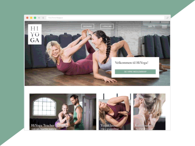 YAY! A new yoga studio in Oslo! responsive webpage yoga