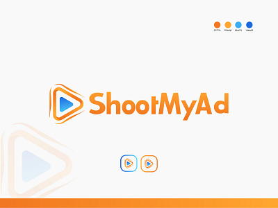 video making platform logo advertising app branding icon logo media minimal modern plyer social typography video making