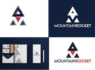 Mountain Rocket Logo, Branding, Guideline amazing brand identity branding breandi creative design fiverr graphic design guidelines illustration logo logo maker minimal modern professional simple stationery ui unique vector