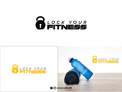 Lock Your Fitness Logo branding creative design graphic design illustration logo typography ui ux vector