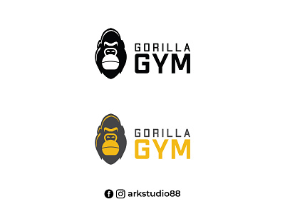 Gorilla Gym Logo branding creative design graphic design illustration logo typography ui ux vector