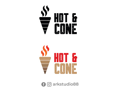 Hot and Cone Logo branding creative design graphic design illustration logo typography ui ux vector