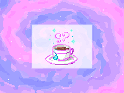 A Cup of Pixel Tea branding logo pixel art