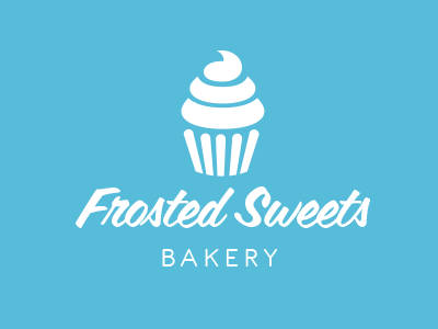 Frosted Sweets Bakery bakery blue cupcake frosted identity logo sweets typography