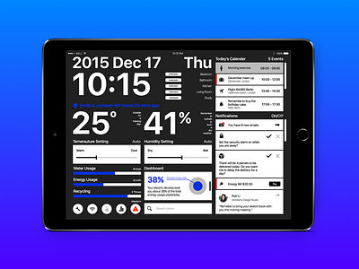 Home Monitoring - DailyUI#021 021 challenge control dailyui dashboard day home monitoring ui ux