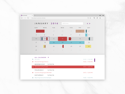 Calendar - DailyUI#038