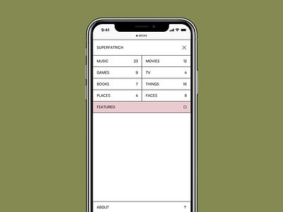 Concept Website Design iPhone X concept iphone iphonex menu minimalist mobile web