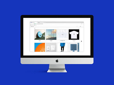 Collection Page blog clean contemporary design desktop imac minimal page ui ux web website