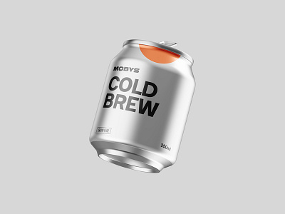 Cold Brew Coffee Can aluminum cafe can coffee drink mockup package packaging product