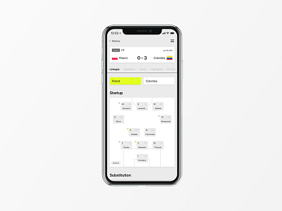 World Cup Database App Pitch Design - Lineups