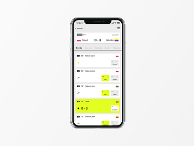 World Cup Database App Pitch Design - Events